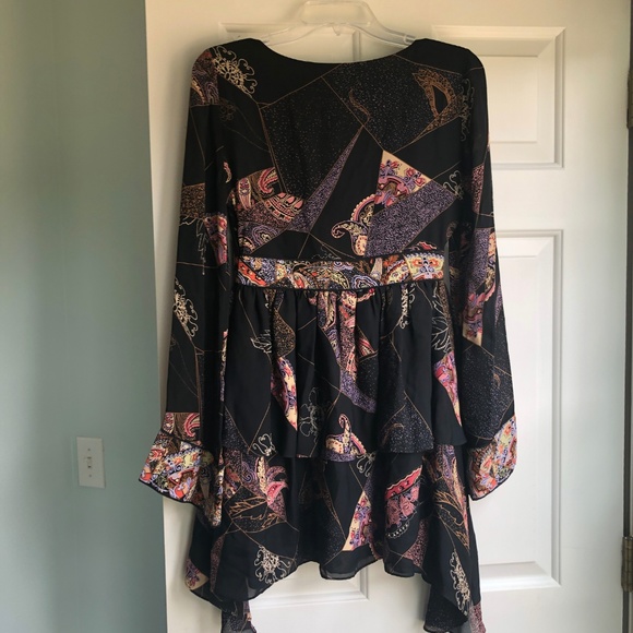 ELIZABETH AND JAMES Lilou Print Silk Dress Size 2 - Picture 6 of 8